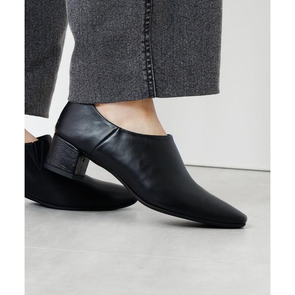 パンプス 「Made in Japan」ペイズリー型押しヒールソフトバブーシュ/621312