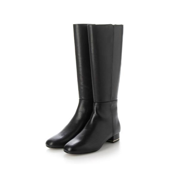 ブーツ メタルパーツスクエアトゥロングブーツ レディース