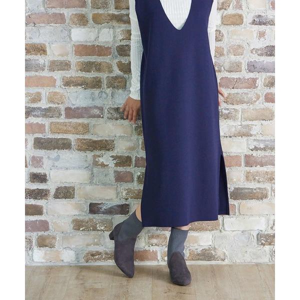 ブーツ ポインテッドニットブーツ レディース