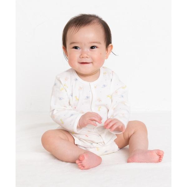 ベビー肌着 長袖ボディシャツ(前開き)
