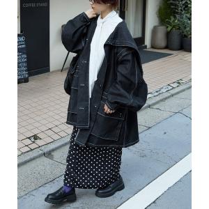 ジャケット ミリタリージャケット デニム セーラーフード