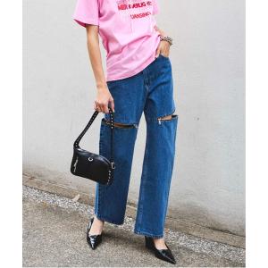 ジーンズ デニム デニムパンツ Side Slash Denim/サイドスラッシュデニム「MAISON SPECIAL/メゾンスペシャル」 レディース