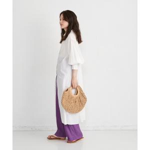 シャツ ブラウス バンドカラーロングシャツワンピース