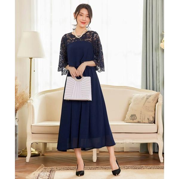 ドレス パーティードレス ワンピース レース 披露宴 結婚式 フォーマル