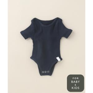 ベビー服 キッズ 「BASIC」シームレス5分袖ロンパース baby(60cm-70cm)