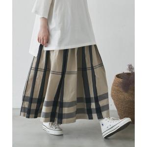 スカート マルチチェックボリュームスカート