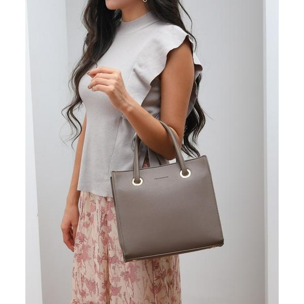 ハンドバッグ 「MERCURYDUO/マーキュリーデュオ」メタルアイレット　両アオリポケット　スクエ...