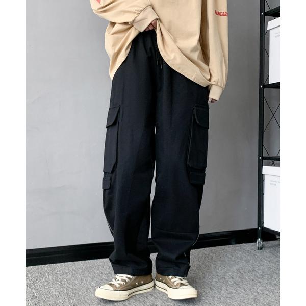 カーゴパンツ 「neos -addictive design-」ルーズシルエット ZIP サイドスリ...