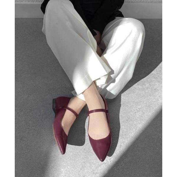 パンプス ポインテッドトゥ メリージェーンシューズ