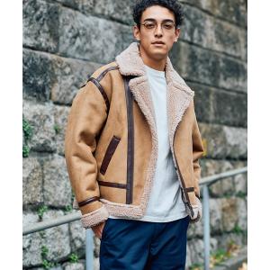 コート ムートンコート B-3ライダース フェイクムートン