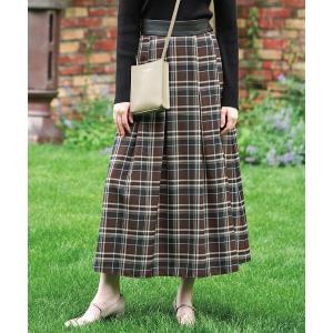 スカート 「otonaMUSE11月号掲載」チェックタックスカート