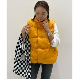 ダウンベスト ダウン フードロゴ中綿ベスト