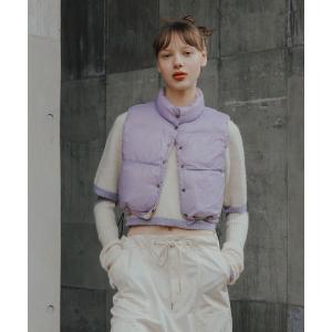 ダウンベスト ダウン リバーシブルフェイクダウンベスト