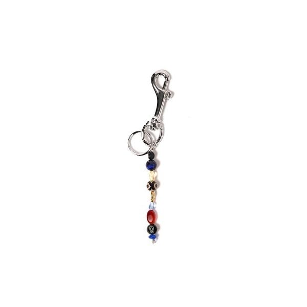 キーホルダー 7 Ball Engraved Natural Stone Key Ring「STUD...