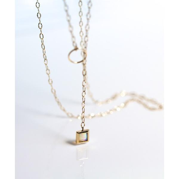 ネックレス オパール スクエア ネックレス | K10YG レディース メンズ