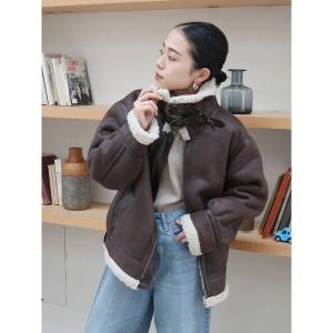 コート ムートンコート フェイクムートンボアブルゾン