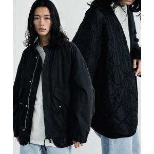 コート モッズコート メンズ LAYERED 3WAY MILITARY BLOUSON(SHORT M-65)