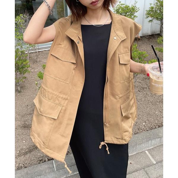 ベスト ジレ ミリタリーベスト レディース