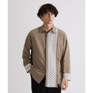 シャツ ブラウス アシメスリットレースLSシャツ