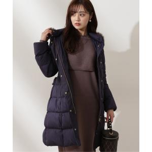 ダウン ダウンジャケット リボンベルト付きロングダウン / 1212252006