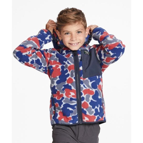 コート アウター キッズ・レトロ・マウンテン・クラシック・フリース・ジャケット、プリント ビッグキッ...