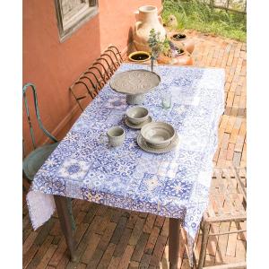 マイセンクロス　麻刺繍　ホワイトテーブルクロス　ランチョンマットmeissen aimoha（アイモハ） ランチョンマット ワッフル生地フリンジテーブル