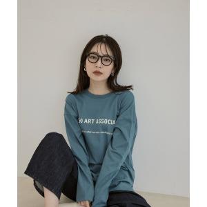 tシャツ Tシャツ 「洗える」ロゴプリントロングTシャツ レディース