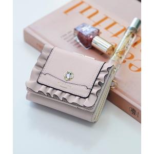 財布 フリルビジュー三つ折り財布