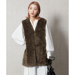 アウター フェイクファーベスト