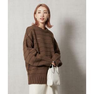 ニット セーター 「WEB限定」アイレットニットプルオーバー レディース