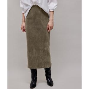 スカート コーデュロイジャージタイトスカート レディース