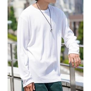 tシャツ Tシャツ メンズ 無地ワッフルクルーネックロングスリーブTシャツ｜zozo