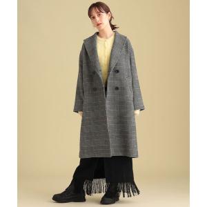 コート チェスターコート Ray BEAMS / チェック 4ボタン ダブル チェスターコート