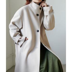 アウター ウールライクスタンドコート