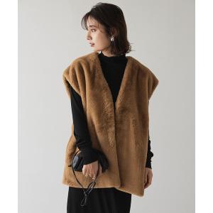 ベスト ジレ エコファーベスト レディース