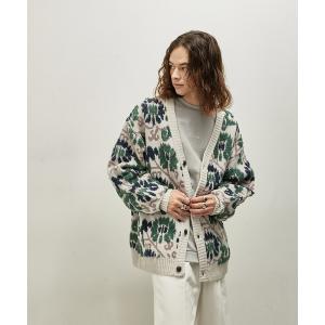 カーディガン フラワーニットルーズカーディガン メンズ レディース