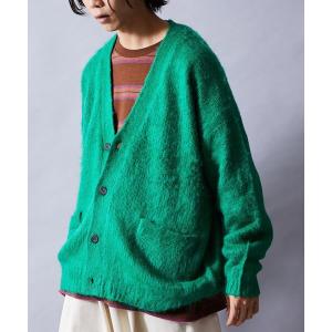 カーディガン WEB限定 ビッグシルエット モヘヤタッチ