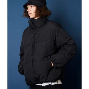 ダウン ダウンジャケット ボリュームハイネック撥水ナイロンエコダウンジャケット