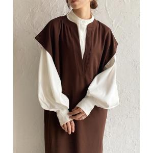 ワンピース 深Vネックバックスリットカフタンロングワンピース