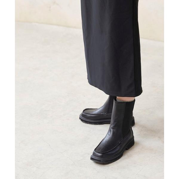 ブーツ トラックソールサイドゴアモカブーツ レディース