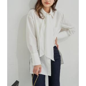シャツ ブラウス 2WAYボウタイシャツ