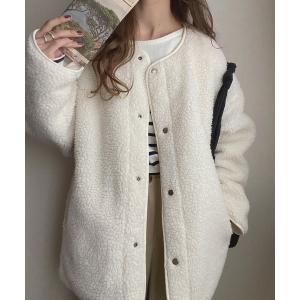 ダウン ダウンジャケット リバーシブルキルティングボアジャケット