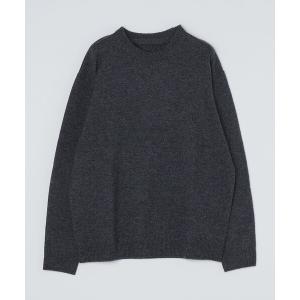 セーター ニット *SHIPS: ワンポイント ロゴ 刺繍 ミドルゲージ スクール クルーネック ニット メンズ レディース