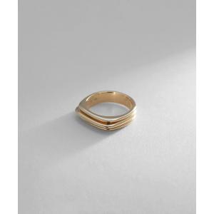 COCOSHNIK（ココシュニック） 指輪 リング K10 2連チェーンモチーフ