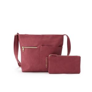 ショルダーバッグ バッグ 「ポーチ付」切り替えショルダーバッグ