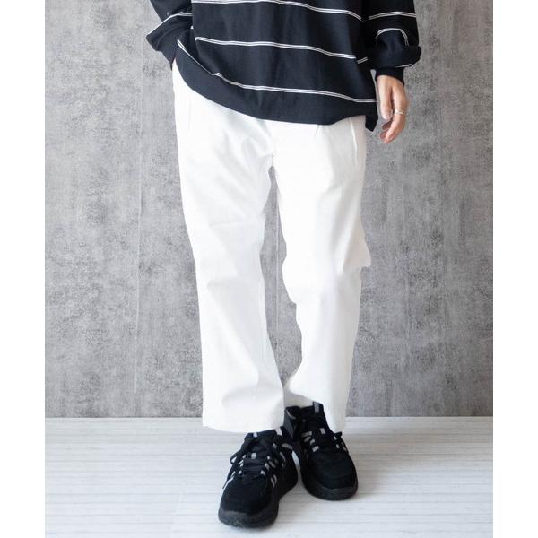 チノパン 綿ツイル ツータックパンツ レディース メンズ メンズ レディース