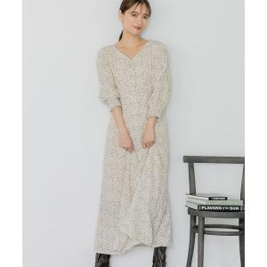 ワンピース 袖コンエンパイアワンピース7分袖 157171