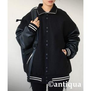 ジャケット スタジャン ロゴ入りオーバーサイズスタジャン