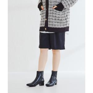 ブーツ ■2022秋冬新作■スクエアトゥプレーンショートブーツ/22401