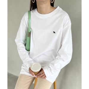 tシャツ Tシャツ レディース 「POLO CHAMPS/ポロチャンプス」ユニセックス 別注 ビッグシルエット ワンポイント刺繍 ロングTシャツ｜zozo